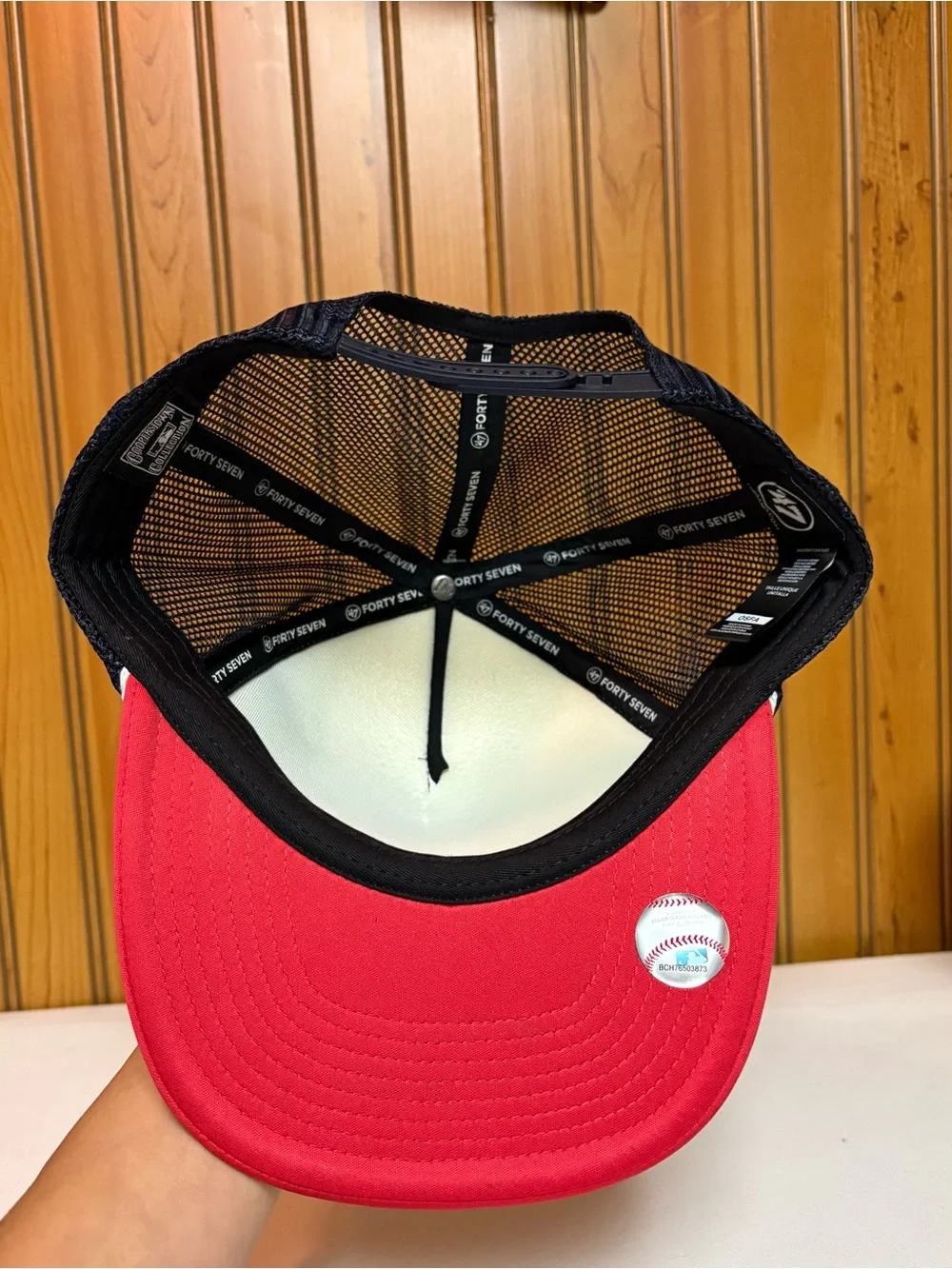 '47 Red Sox Trucker Hat - White, Red, Black